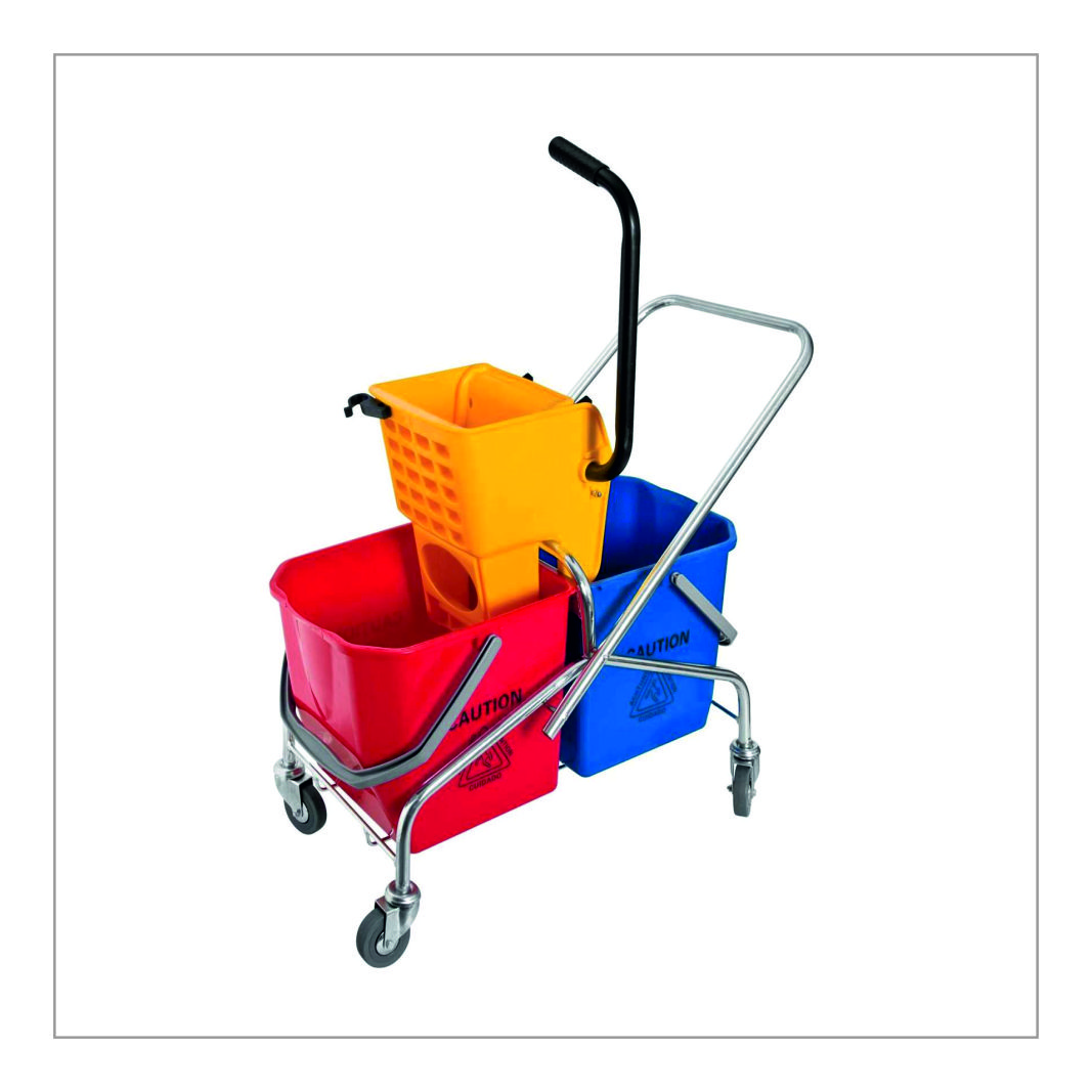 Double Mop Floor Cleaning Trolley