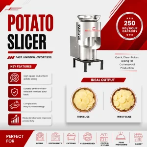 Potato Slicer Machine | Chandran Steels | Sliceza